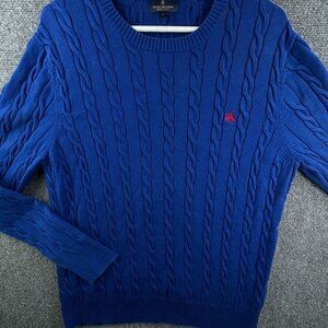 Brooks Brothers Large Cable Knit Pullover Sweater All Supima Cotton Long Sleeve